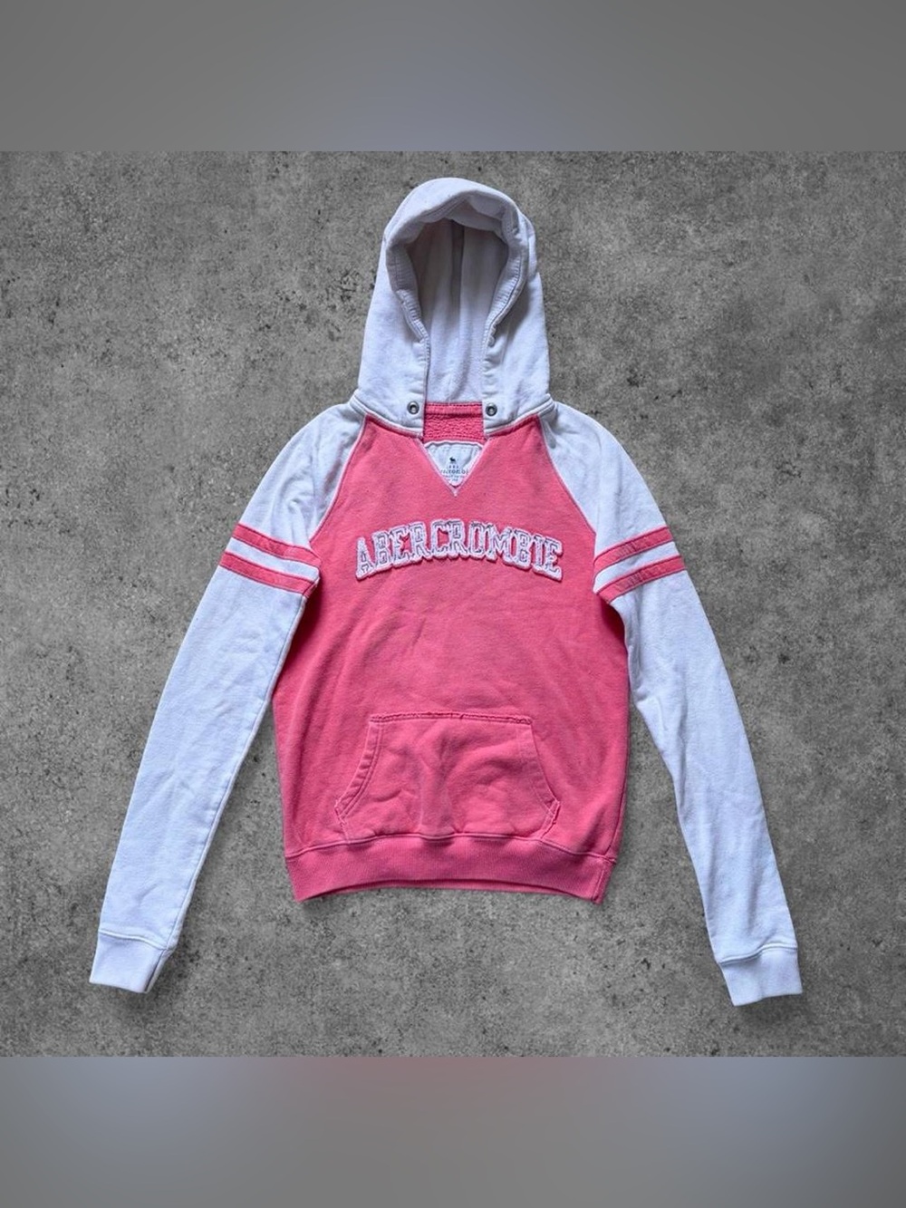 Abercrombie Pink & White Hoodie